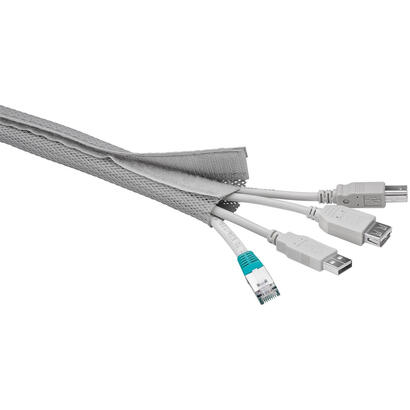 cubre-cables-20-40mm-con-velcro-plata-18-m-funda-trenzada-textil-goobay