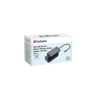 adaptador-de-pantalla-inalambrica-usb-tipo-c-verbatim-share-my-screen-1080p-wda-01-1xhdmi-1xusb-1xusb-tipo-c-gris-y-negro