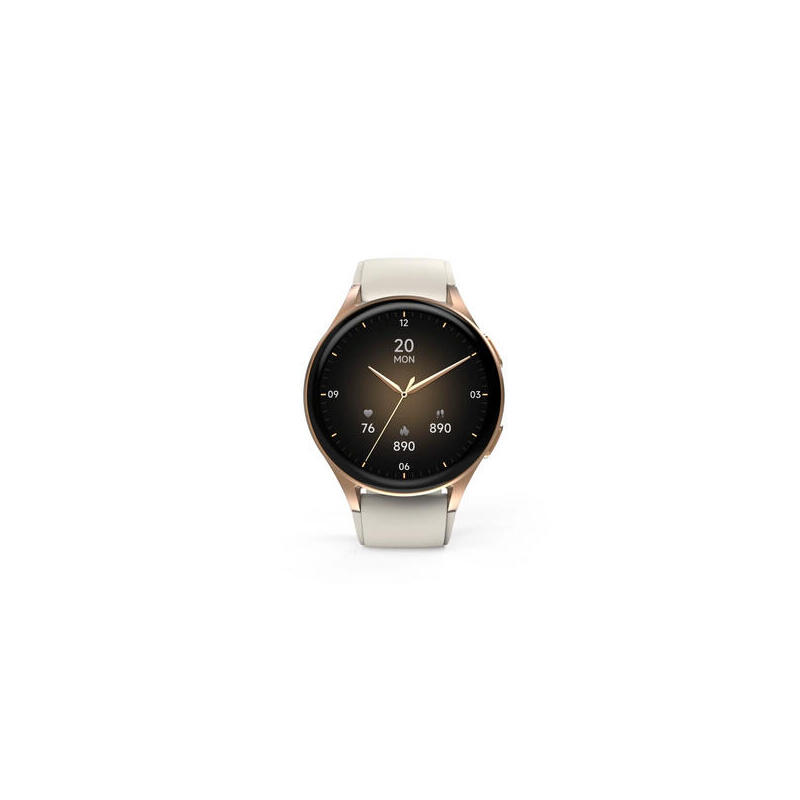 hama-smartwatch-8900-gps-amoled-13-zlota-koperta-bezowy-pasek-silikonowy