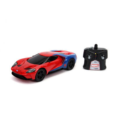 jada-toys-marvel-rc-spiderman-2017-ford-gt-116-modelo-controlado-por-radio-coche-motor-electrico