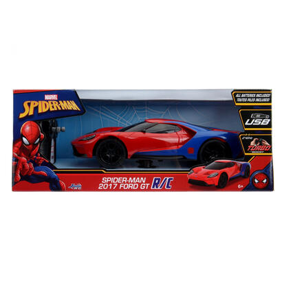 jada-toys-marvel-rc-spiderman-2017-ford-gt-116-modelo-controlado-por-radio-coche-motor-electrico