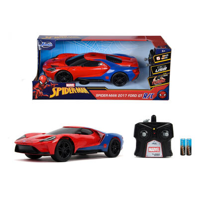 jada-toys-marvel-rc-spiderman-2017-ford-gt-116-modelo-controlado-por-radio-coche-motor-electrico