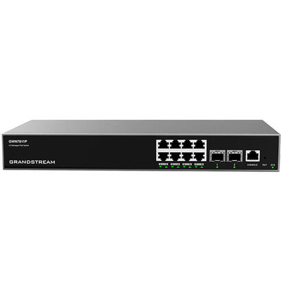 grandstream-networks-gwn7811p-switch-gestionado-l3-gigabit-ethernet-101001000-energia-sobre-ethernet-poe-gris