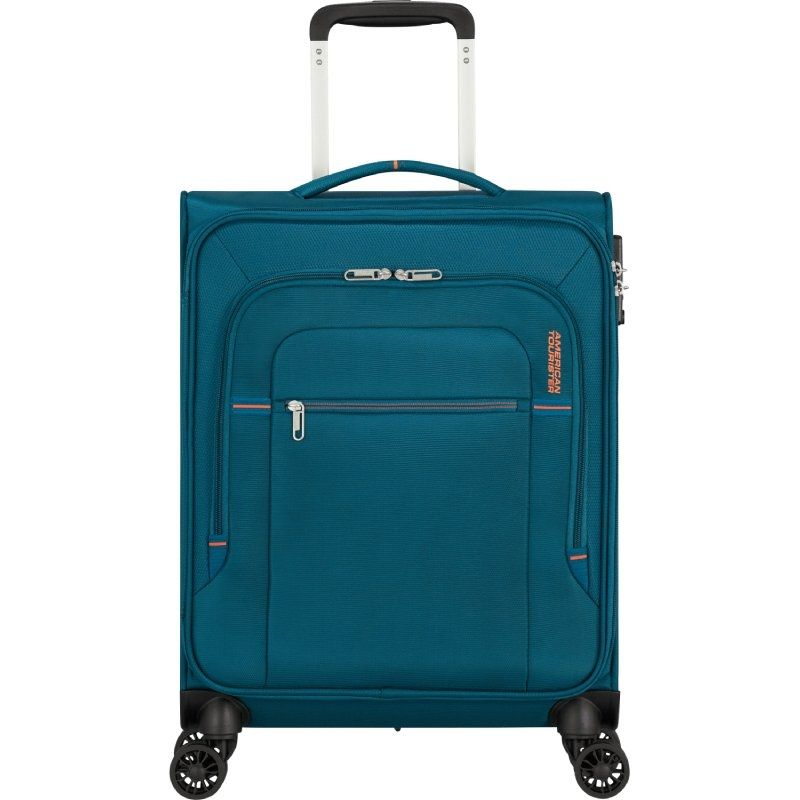 maleta-de-cabina-american-tourister-crosstrack-spinner-55cm-55x40x20cm-4-ruedas-marino-y-naranja