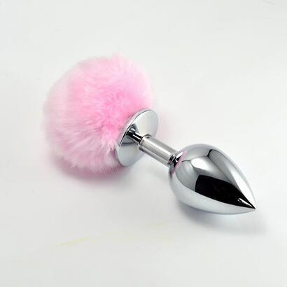 plug-anal-de-metal-con-pompon-rosa-talla-s