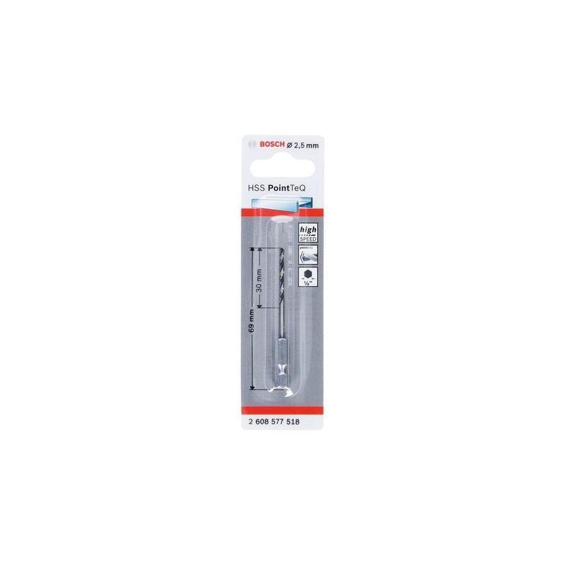 bosch-professional-broca-helicoidal-hss-pointteq-hexagonal-o-25-mm-longitud-util-30-mm-2608577518