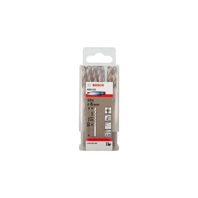 bosch-professional-broca-helicoidal-para-metal-hss-co-o-6-mm-10-piezas-longitud-util-57-mm-2608585889