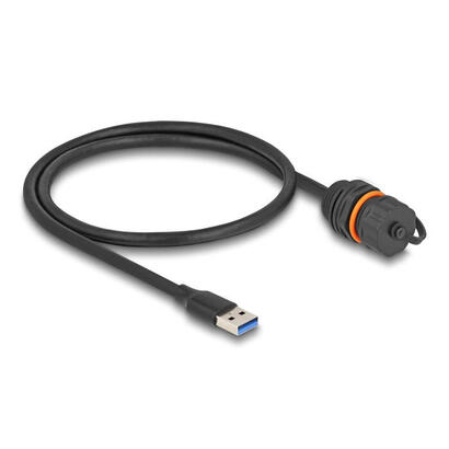 delock-88149-cable-usb-5-gbps-usb-tipo-a-macho-a-usb-tipo-a-hembra-para-instalacion-con-rosca-m20-y-tapa-protectora-ip68-resiste