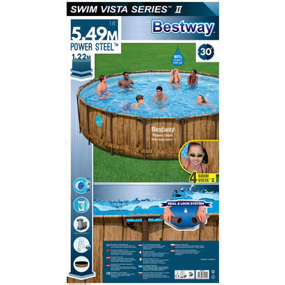 bestway-power-steel-swim-vista-frame-set-de-piscina-o-549cm-x-122cm-piscina-marronazul-claro-con-ventanas-bomba-de-filtracion-56