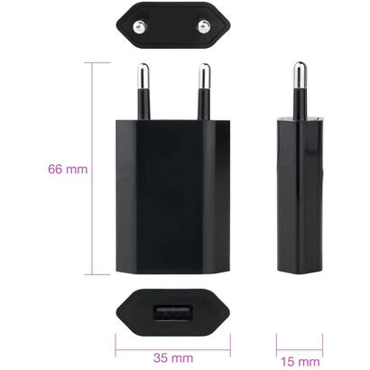 techly-100051-cargador-usb-techly-slim-230v-5v-1a-negro