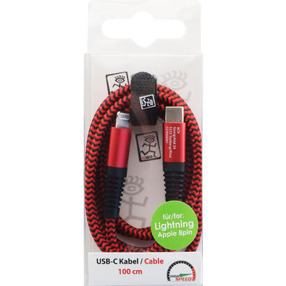 cable-2go-797197-de-conector-lightning-1-m-rojo