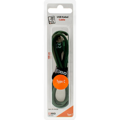 cable-2go-797309-usb-1-m-usb-b-usb-c-verde