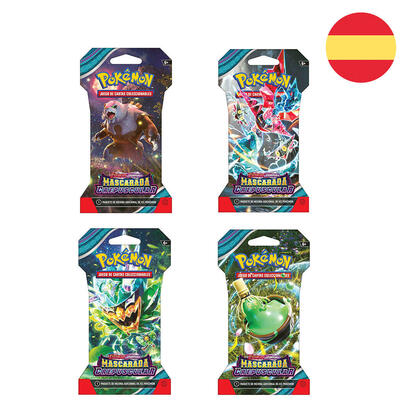 pack-de-36-unidades-sobre-juego-cartas-coleccionables-mascarada-crepuscular-escarlata-y-purpura-pokemon-espanol-surtido