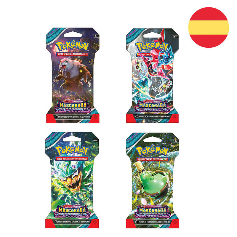 pack-de-36-unidades-sobre-juego-cartas-coleccionables-mascarada-crepuscular-escarlata-y-purpura-pokemon-espanol-surtido