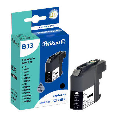 tinta-pelikan-brother-b33-lc123-bk-negro-compatible