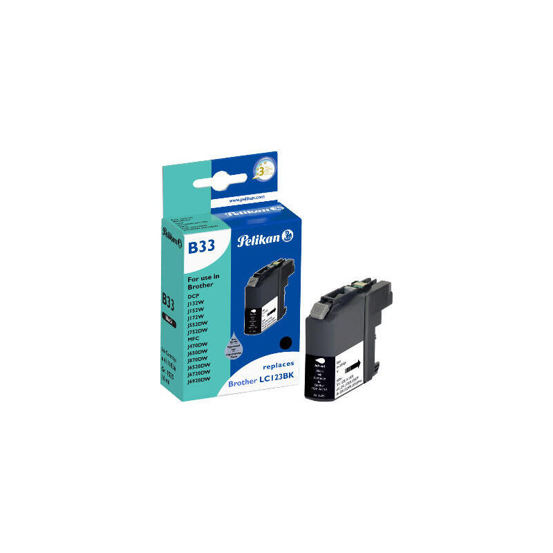 tinta-pelikan-brother-b33-lc123-bk-negro-compatible