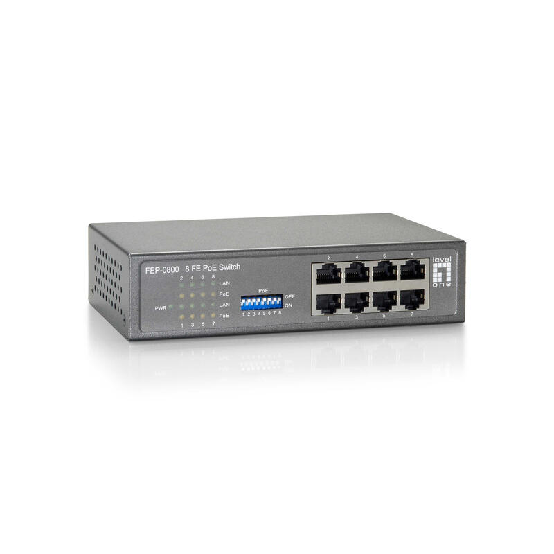 levelone-switch-8x-fe-fep-0800w65-65w-8xpoe