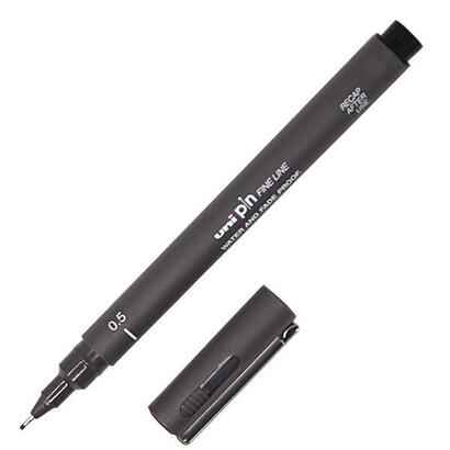 pack-de-12-unidades-uni-ball-uni-pin-rotulador-calibrado-punta-poliacetal-de-005-mm-tinta-resistente-al-agua-y-a