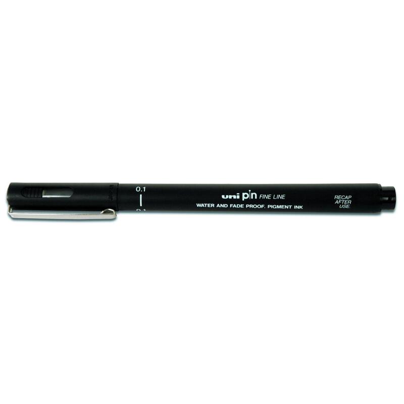 pack-de-12-unidades-uni-ball-uni-pin-rotulador-calibrado-punta-poliacetal-de-01-mm-tinta-resistente-al-agua-y-a