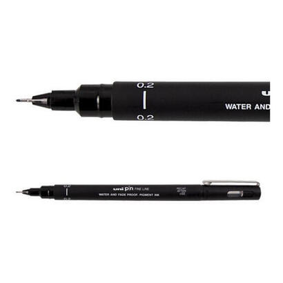 pack-de-12-unidades-uni-ball-uni-pin-rotulador-calibrado-punta-poliacetal-de-02-mm-tinta-resistente-al-agua-y-a