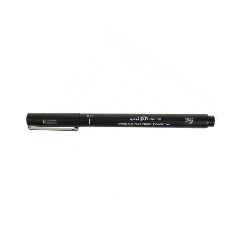 pack-de-12-unidades-uni-ball-uni-pin-rotulador-calibrado-punta-poliacetal-de-08-mm-tinta-resistente-al-agua-y-a