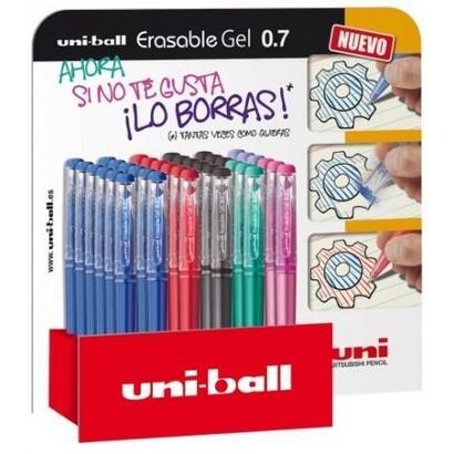 uniball-boligrafo-gel-borrable-uf-2223d-6-colores-expositor-36u-