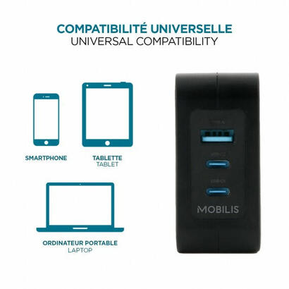 mobilis-charger-100w-2usb-c-1usba-gan-cable-100w-portatil-smartphone-tableta-negro-corriente-alterna-interior