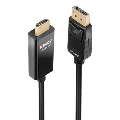 lindy-40928-adaptador-de-cable-de-video-5-m-displayport-hdmi-tipo-a-estandar-negro