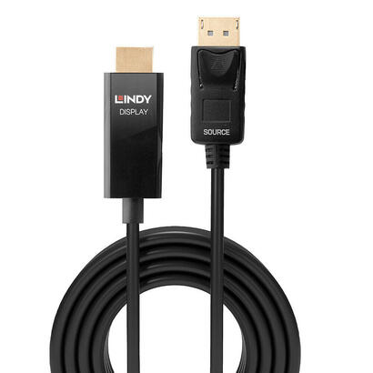 lindy-40928-adaptador-de-cable-de-video-5-m-displayport-hdmi-tipo-a-estandar-negro