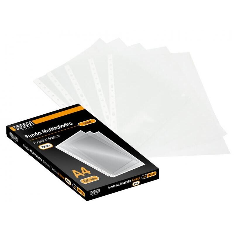 ingraf-pack-de-100-fundas-multicristal-a4-transparentes-uso-en-carpetas-con-mecanismo-de-anillas-acabados-en