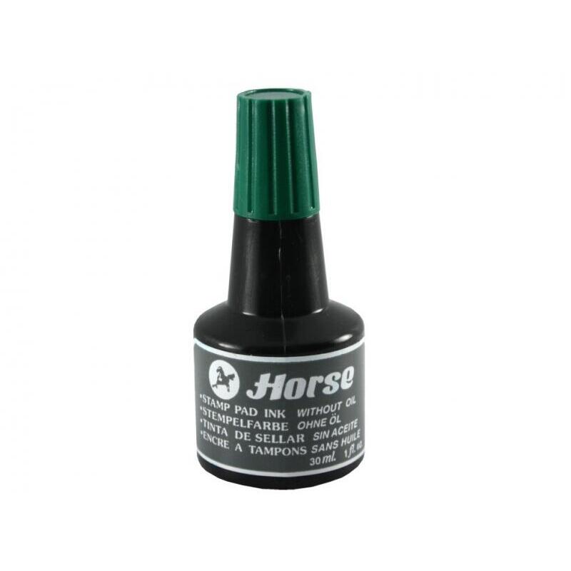 horse-tinta-sin-aceite-para-entintar-tampones-frascos-de-30cl-verde