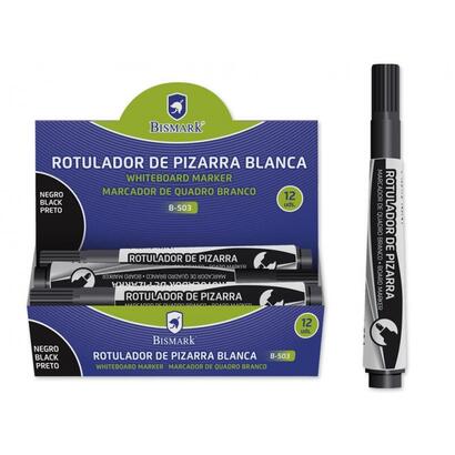 pack-de-12-unidades-bismark-rotulador-para-pizarra-3mm-punta-fina-tinta-de-secado-rapido-facil-de-borrar-color