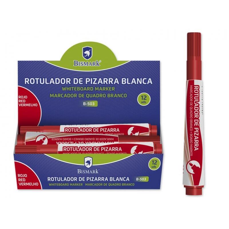 pack-de-12-unidades-bismark-rotulador-para-pizarra-tinta-a-base-de-alcohol-punta-media-de-fibra-acrilica-punta