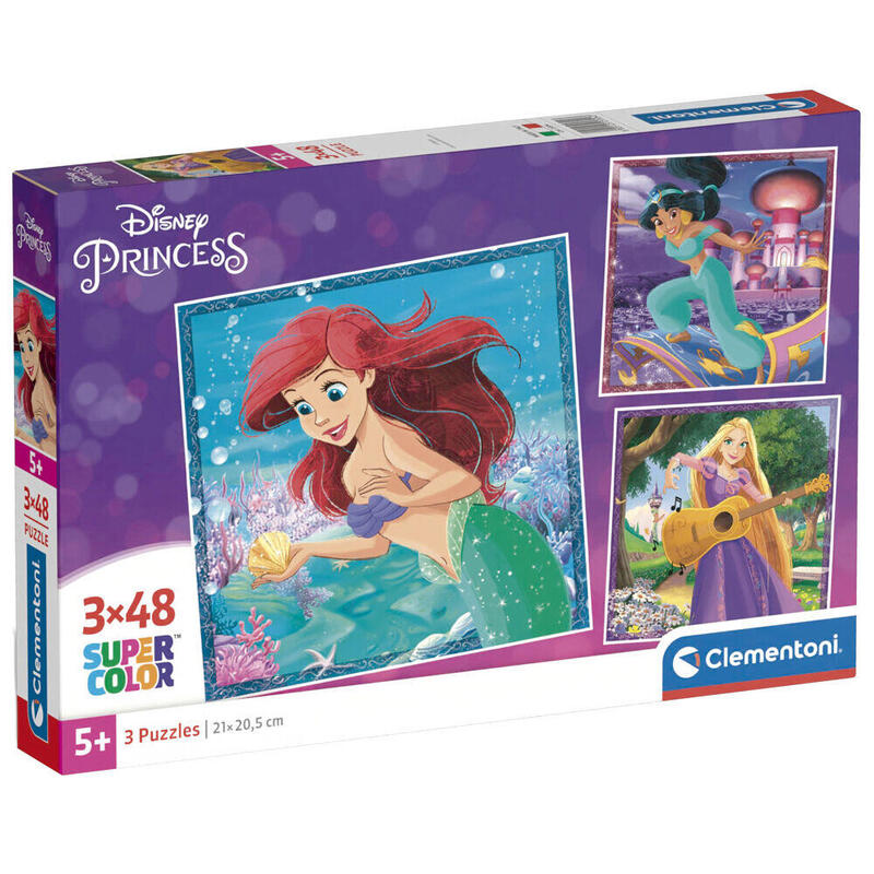 puzzle-princesas-disney-3x48pzs