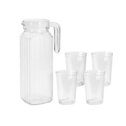 set-botella-4-vasos-vidrio-ye9000500-excellent-houseware