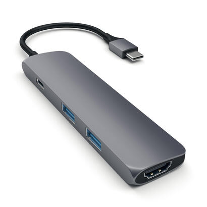 satechi-aluminium-adapter-slim-usb-c-usb-c-4k-hdmi-2x-usb-a-gwiezdna-szarosc