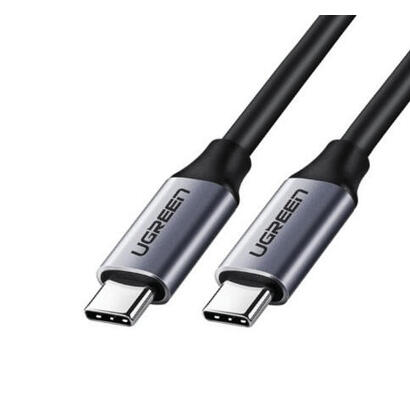 cable-ugreen-50751-usb-thunderbolt-3-15-m-usb-c-negro-plata