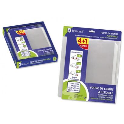 bismark-pack-de-41-forralibros-ajustable-ideal-para-uso-escolar-transparente