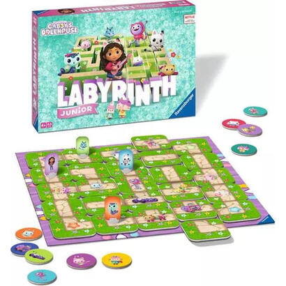 ravensburger-gabby-s-dollhouse-junior-labyrinth-juego-de-mesa-22648