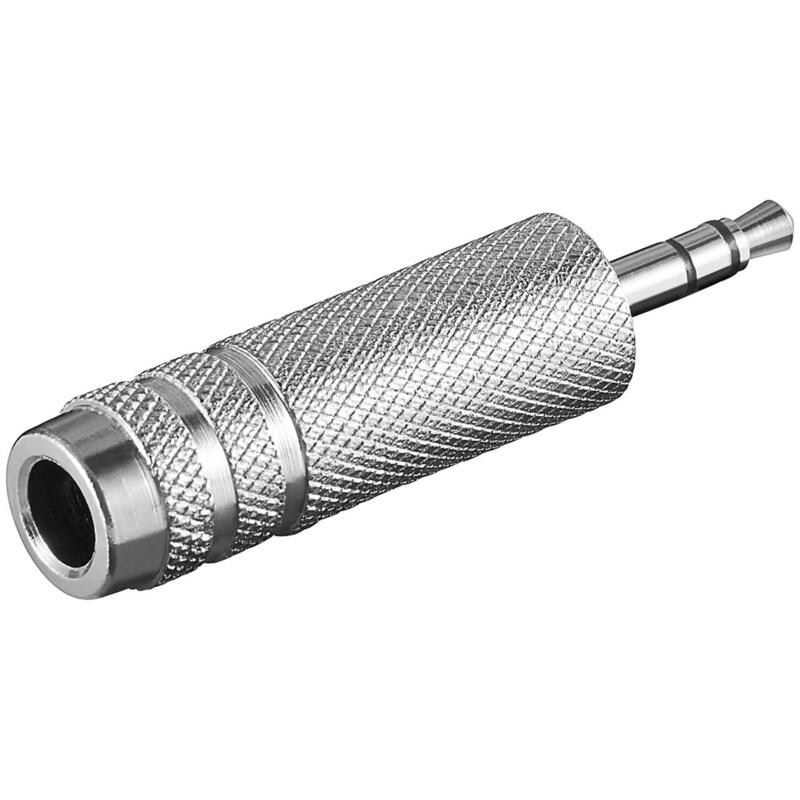 goobay-12421-cambiador-de-genero-para-cable-35-mm-635-mm-plata