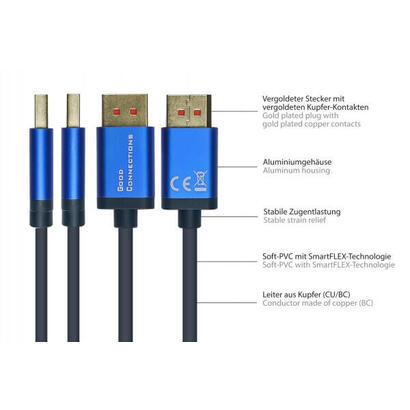 cable-alcasa-4814-sf050b-displayport-5-m-azul