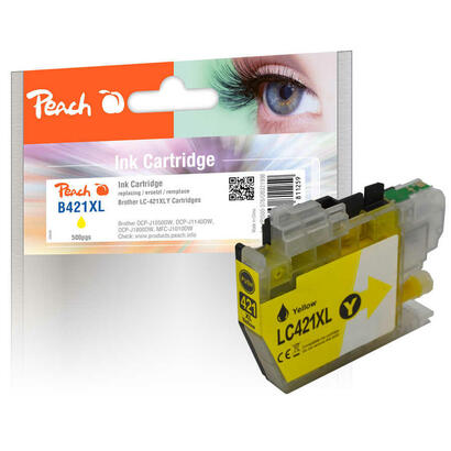 tinta-peach-brother-lc-421xl-amarillo-compatible