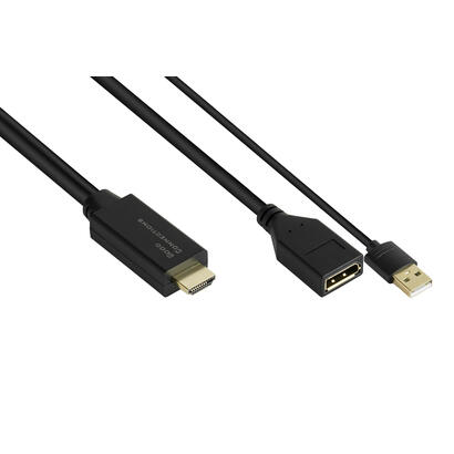alcasa-hdmi-ad22-adaptador-de-cable-de-video-03-m-hdmi-tipo-a-estandar-displayport-negro
