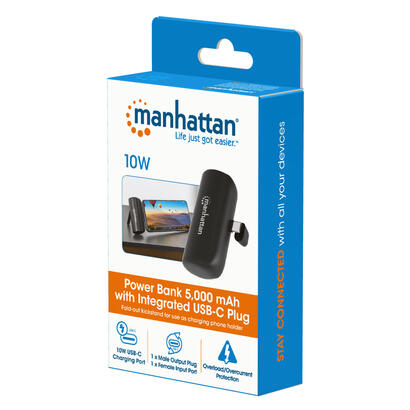 manhattan-powerbank-5000-mah-usb-typ-c-mecker-20w-negro