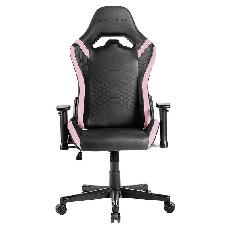 silla-gamer-mars-gaming-mgcprobpk-negra-con-detalle-rosas-brazos-regulables-en-altura-reclinable-135-cojines-ergonomicos-soft-to