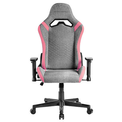 silla-gamer-mars-gaming-mgcprofpk-gris-con-detalles-rosas-brazos-regulables-en-altura-reclinable-135-cojines-soft-touch-ruedas-x