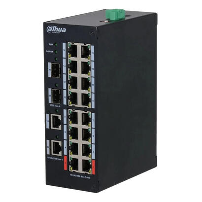 dahua-hs3220-16gt-190-switch-hardened-poe-16-puertos-gigabit-2rj452sfp-uplink-gigabit-190w-nomanejable-layer2