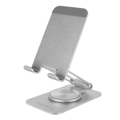 soporte-sobremesa-para-smartphone-giratorio-plata-mars-gaming-plegable-estructura-de-aluminio-rotacion-de-360-ajuste-de-180-hast