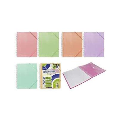 pack-de-12-unidades-bismark-carpeta-espiral-20-fundas-transparentes-polipropileno-tamano-a4-espiral-plastica