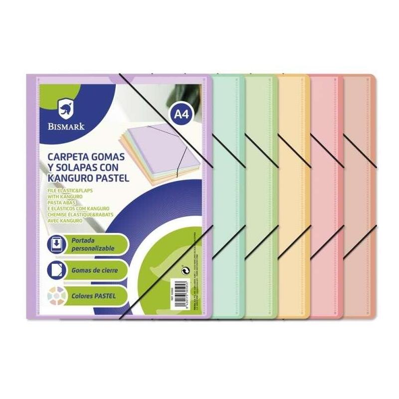 pack-de-24-unidades-bismark-carpeta-de-gomas-a4-kanguro-con-solapas-colores-pastel-surtidos